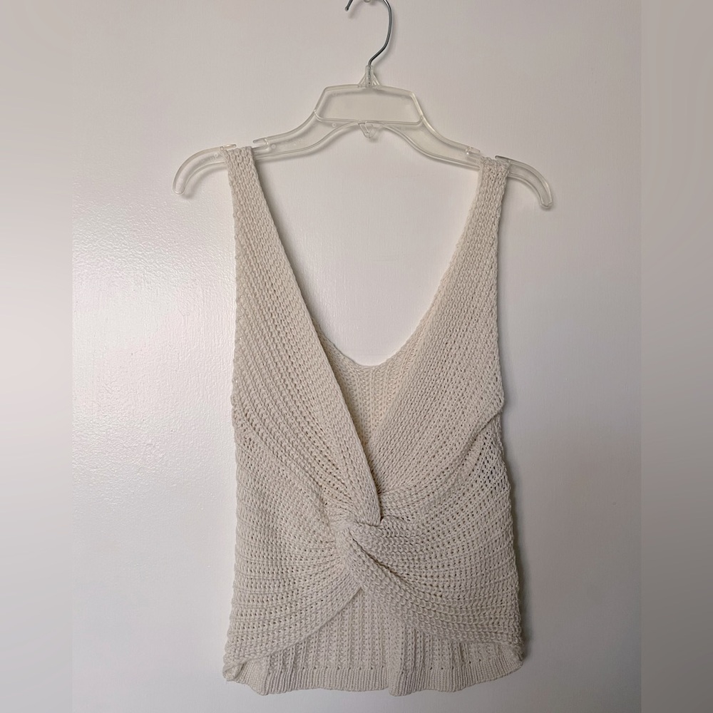 New Look Women’s Knit Reversible Tank Top in Cream Colour